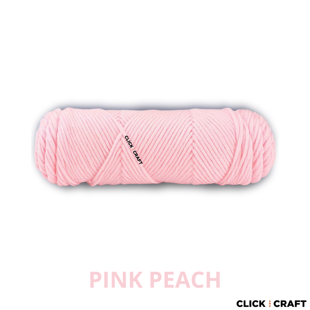 Pink Peach Knitting Cotton Yarn  8-ply Light Worsted Double Knitting —  Click and Craft